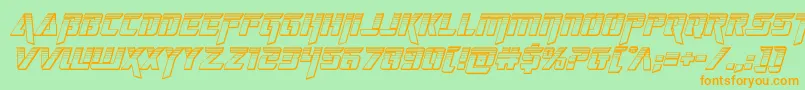 deceptibotschromiumital Font – Orange Fonts on Green Background