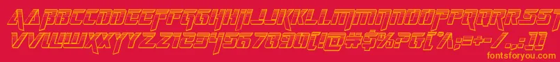 deceptibotschromiumital Font – Orange Fonts on Red Background