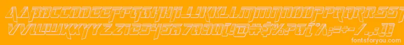 deceptibotschromiumital Font – Pink Fonts on Orange Background