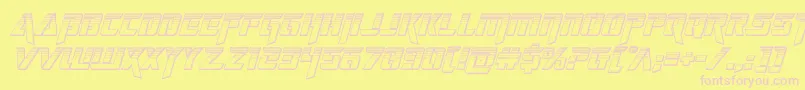 deceptibotschromiumital Font – Pink Fonts on Yellow Background