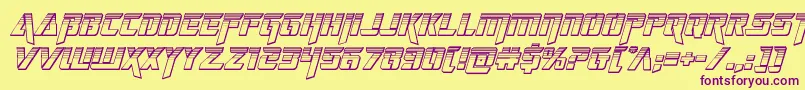 deceptibotschromiumital Font – Purple Fonts on Yellow Background