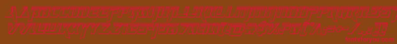 deceptibotschromiumital Font – Red Fonts on Brown Background