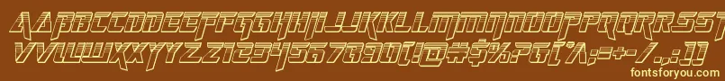 deceptibotschromiumital Font – Yellow Fonts on Brown Background