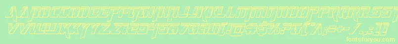 deceptibotschromiumital Font – Yellow Fonts on Green Background