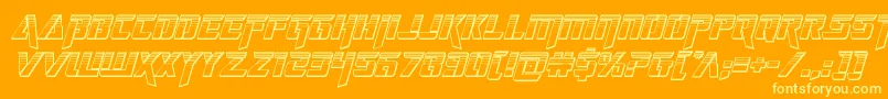 deceptibotschromiumital Font – Yellow Fonts on Orange Background