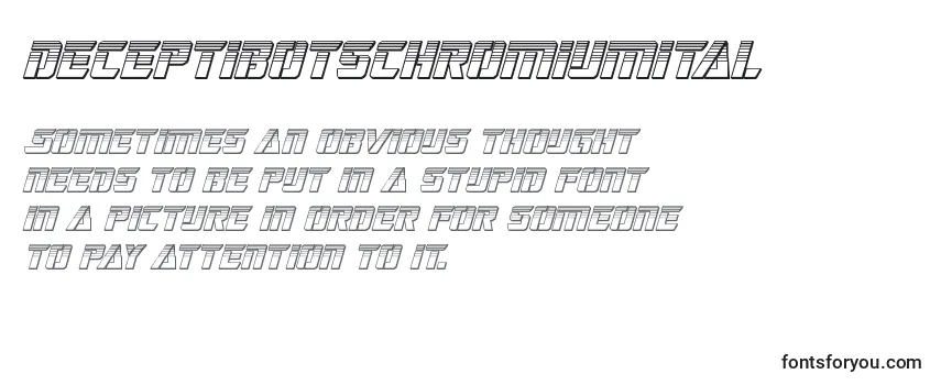 Review of the Deceptibotschromiumital Font