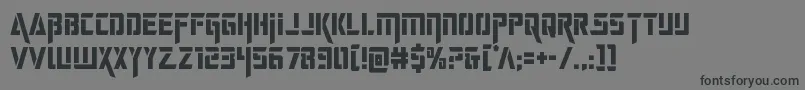 フォントdeceptibotscond – 黒い文字の灰色の背景