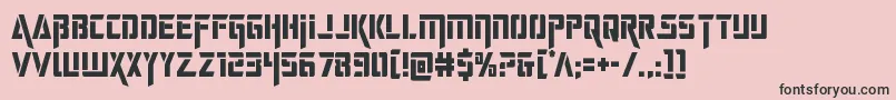 フォントdeceptibotscond – ピンクの背景に黒い文字
