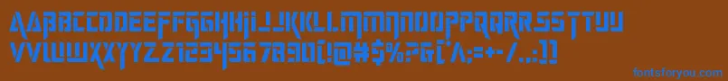 deceptibotscond Font – Blue Fonts on Brown Background