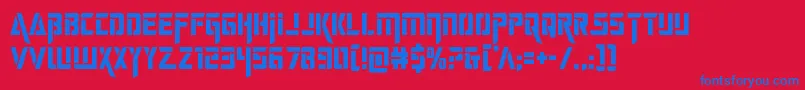 deceptibotscond Font – Blue Fonts on Red Background