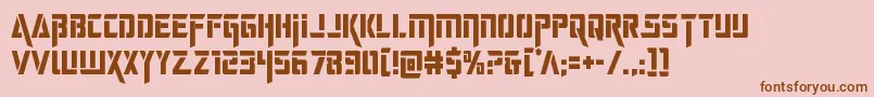 フォントdeceptibotscond – ピンクの背景に茶色のフォント
