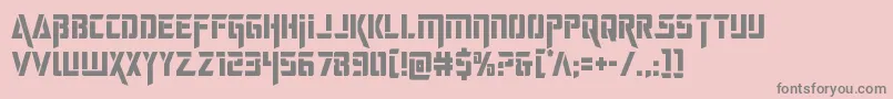 フォントdeceptibotscond – ピンクの背景に灰色の文字
