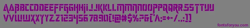 フォントdeceptibotscond – 紫色のフォント、灰色の背景