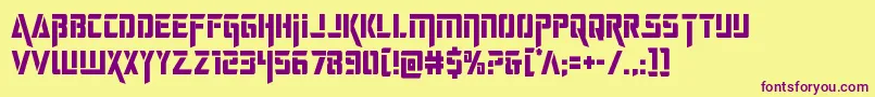deceptibotscond Font – Purple Fonts on Yellow Background
