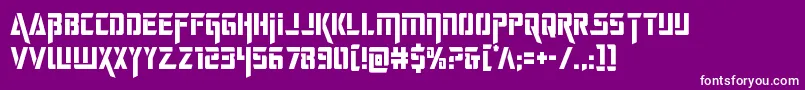 フォントdeceptibotscond – 紫の背景に白い文字