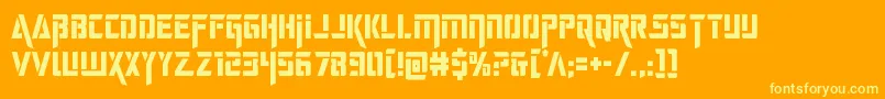 deceptibotscond Font – Yellow Fonts on Orange Background