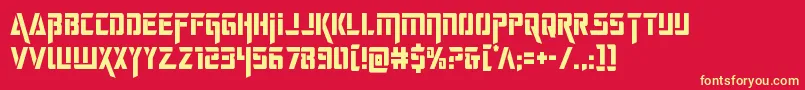 deceptibotscond Font – Yellow Fonts on Red Background