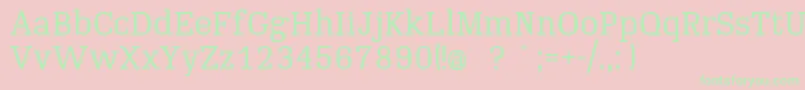 MucZeitMedium Font – Green Fonts on Pink Background