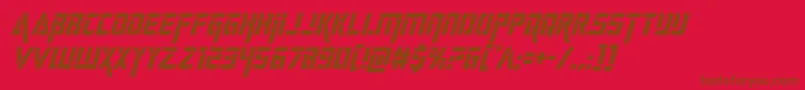 deceptibotscondital Font – Brown Fonts on Red Background