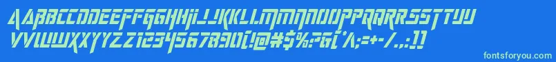 deceptibotscondital Font – Green Fonts on Blue Background
