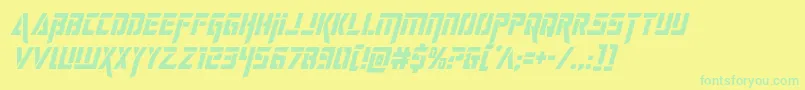 deceptibotscondital Font – Green Fonts on Yellow Background