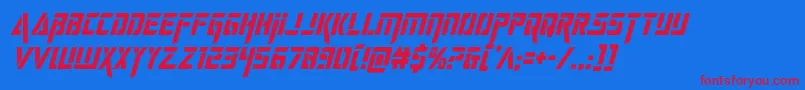 deceptibotscondital Font – Red Fonts on Blue Background