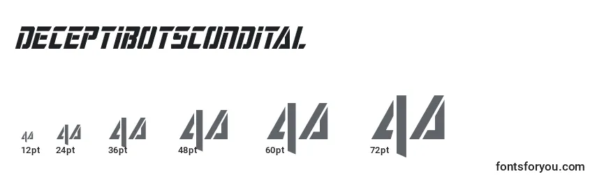 Deceptibotscondital Font Sizes