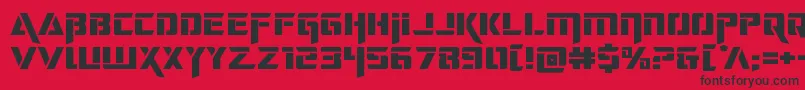 フォントdeceptibotsexpand – 赤い背景に黒い文字