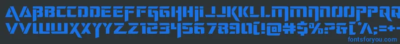 deceptibotsexpand Font – Blue Fonts on Black Background