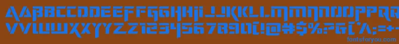 deceptibotsexpand Font – Blue Fonts on Brown Background
