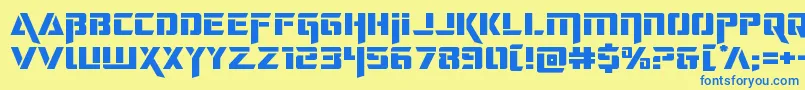 deceptibotsexpand Font – Blue Fonts on Yellow Background