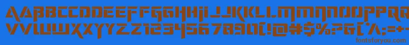 deceptibotsexpand Font – Brown Fonts on Blue Background