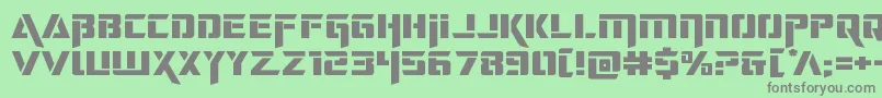 フォントdeceptibotsexpand – 緑の背景に灰色の文字