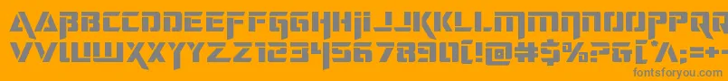 フォントdeceptibotsexpand – オレンジの背景に灰色の文字