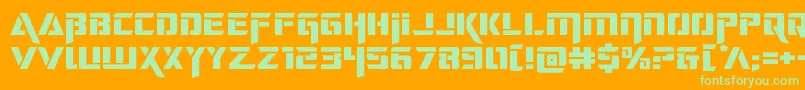 deceptibotsexpand Font – Green Fonts on Orange Background