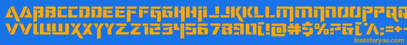 deceptibotsexpand Font – Orange Fonts on Blue Background