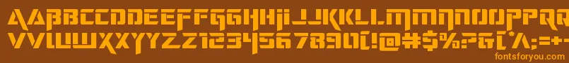 deceptibotsexpand Font – Orange Fonts on Brown Background