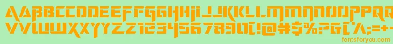 deceptibotsexpand Font – Orange Fonts on Green Background