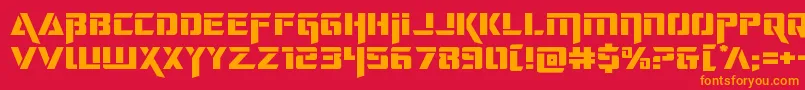 deceptibotsexpand Font – Orange Fonts on Red Background