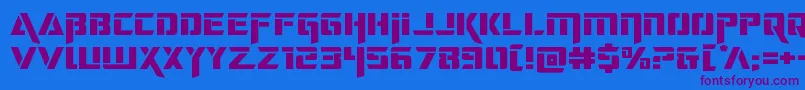 deceptibotsexpand Font – Purple Fonts on Blue Background