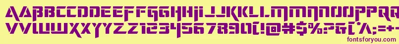 deceptibotsexpand Font – Purple Fonts on Yellow Background