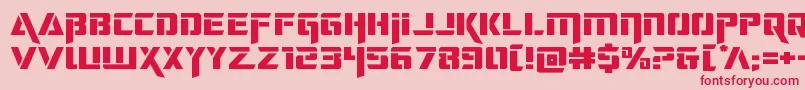 フォントdeceptibotsexpand – ピンクの背景に赤い文字