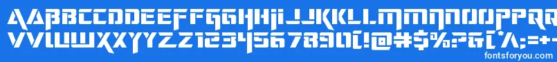 deceptibotsexpand Font – White Fonts on Blue Background