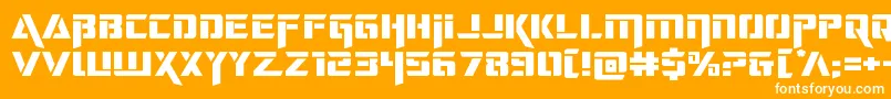 deceptibotsexpand Font – White Fonts on Orange Background