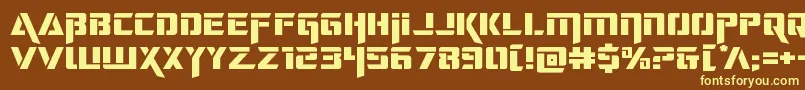 deceptibotsexpand Font – Yellow Fonts on Brown Background