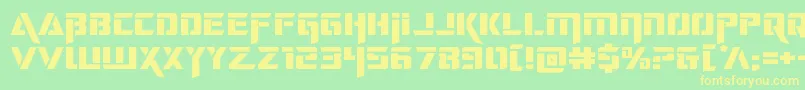 deceptibotsexpand Font – Yellow Fonts on Green Background