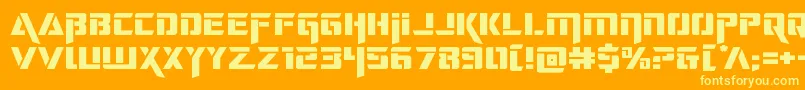 deceptibotsexpand Font – Yellow Fonts on Orange Background