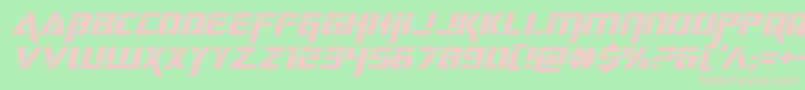 deceptibotsexpandital Font – Pink Fonts on Green Background