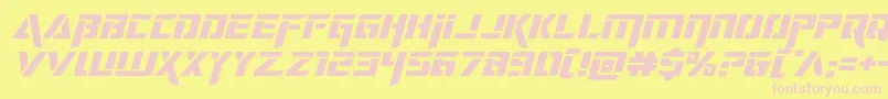 deceptibotsexpandital Font – Pink Fonts on Yellow Background