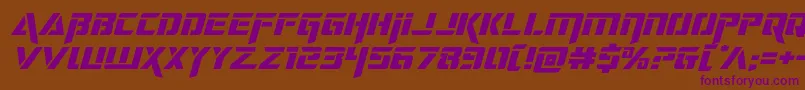 deceptibotsexpandital Font – Purple Fonts on Brown Background